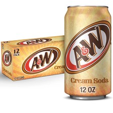 A&W EE. UU. Crema Soda 12 oz 355 ml 12 latas Importación EE. UU. Crema Americana Soda Pop