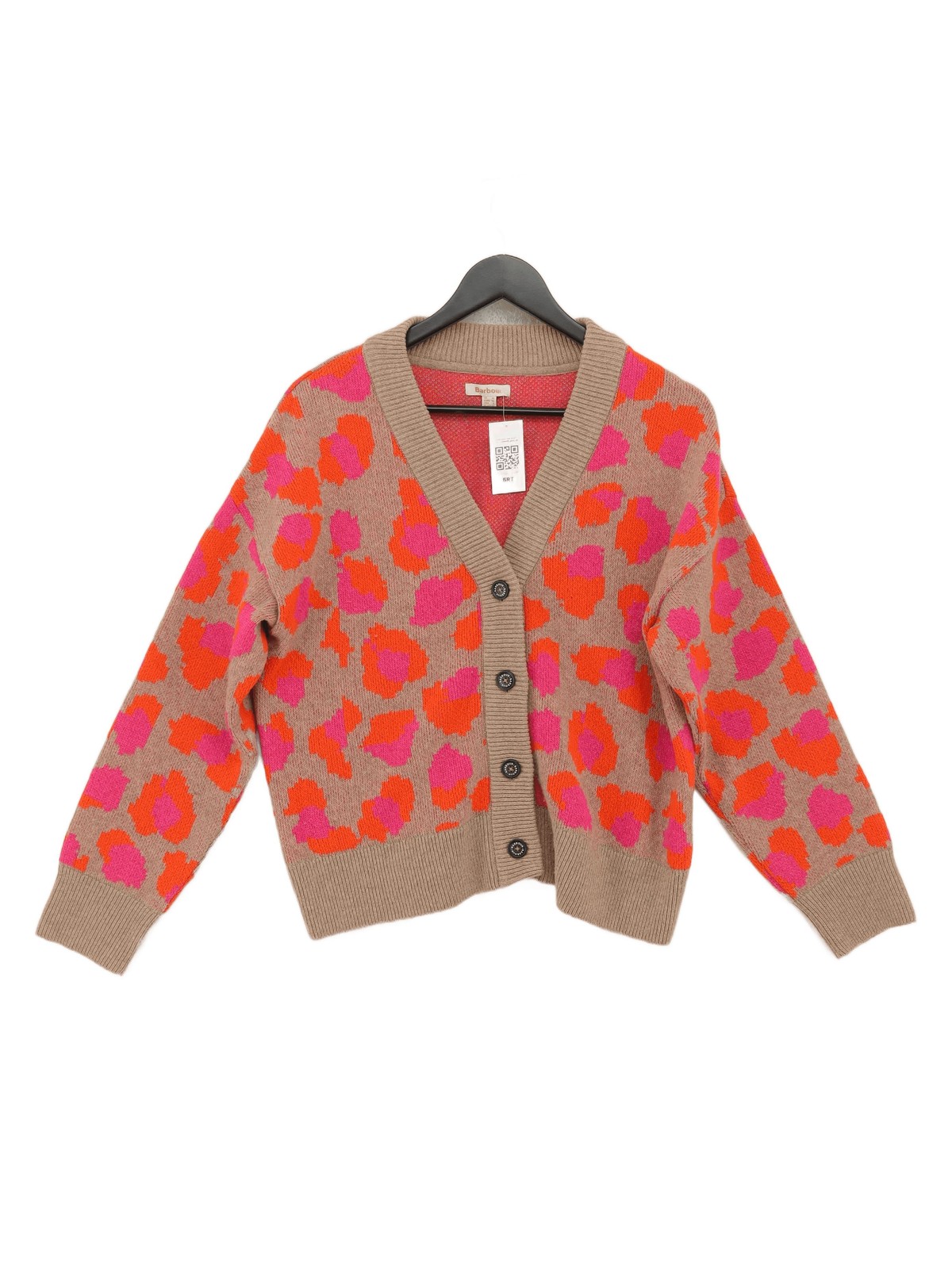 Barbour Women's Cardigan UK 10 Multi Wool with Polyamide Cardigan