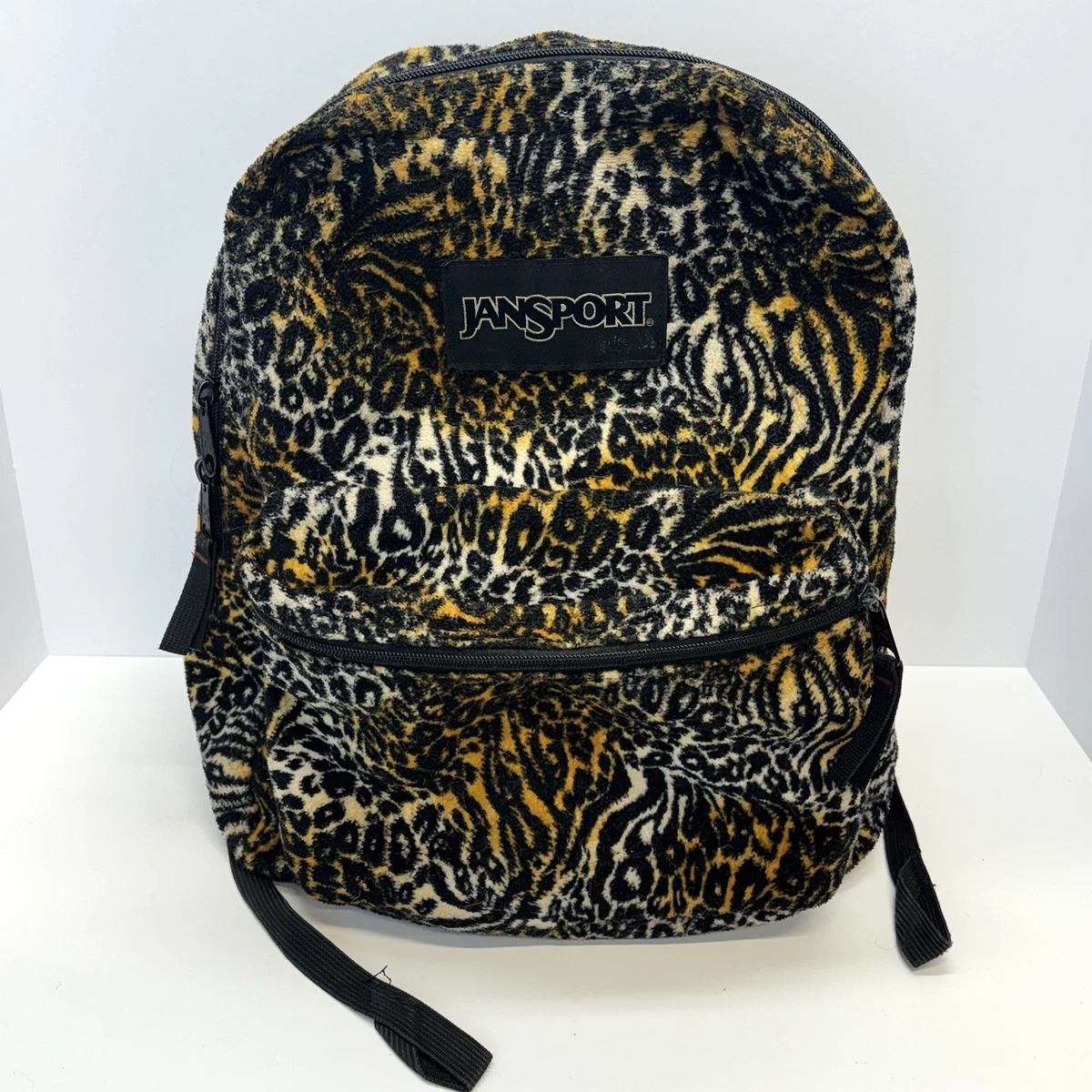 Rebecca Minkoff Mini Backpack Black Pebbled Leather Leopard Calf Hair Bag Cheetah Calf Hair Café Mini Handbag - Verafied New York main image 2