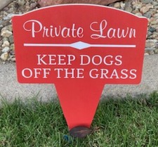 Keep Dogs Off the Grass Sign Unique STURDY Home Lawn Weatherproof