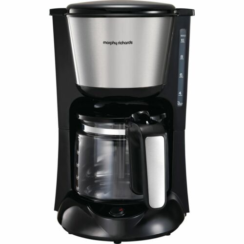Morphy Richards 162501 Equip Filter Coffee Machine Black / Brushed Steel New