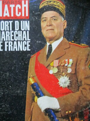 PARIS MATCH 02-1967 / Mort d'Alphonse JUIN, Marschall von Frankreich; Show COURREGES 