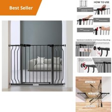 Adjustable Extra Wide Baby Gate 29-43 Inches, Auto Close Safety Gate, Easy Insta