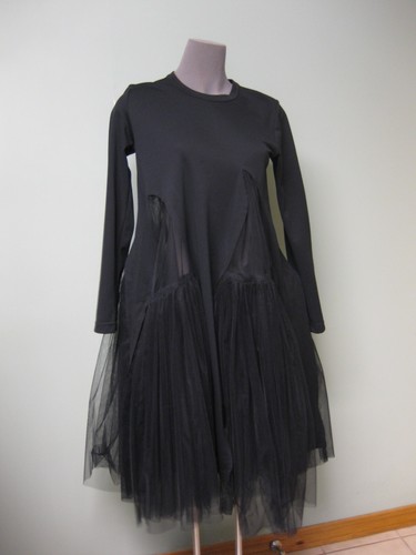 Comme des Garçons Ballet Flowing Sheer Tulle Godets Inserted Tunic Dress Top S - Picture 2 of 12