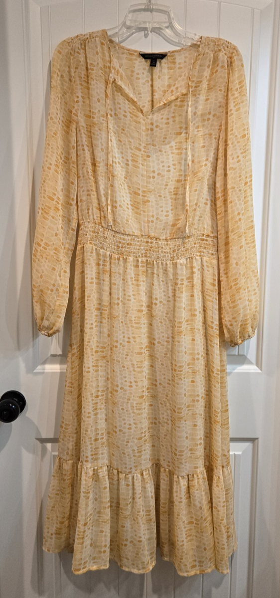 Banana Republic Tiered Maxi Dress, Yellow size M tall with slip | eBay Banana Republic Tiered Maxi Dress, Yellow size M tall with slip | eBay
