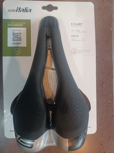 Selle Italia S 5 Lady Superflow Saddle - Fec Alloy, Black, S3, Women's 145x255mm