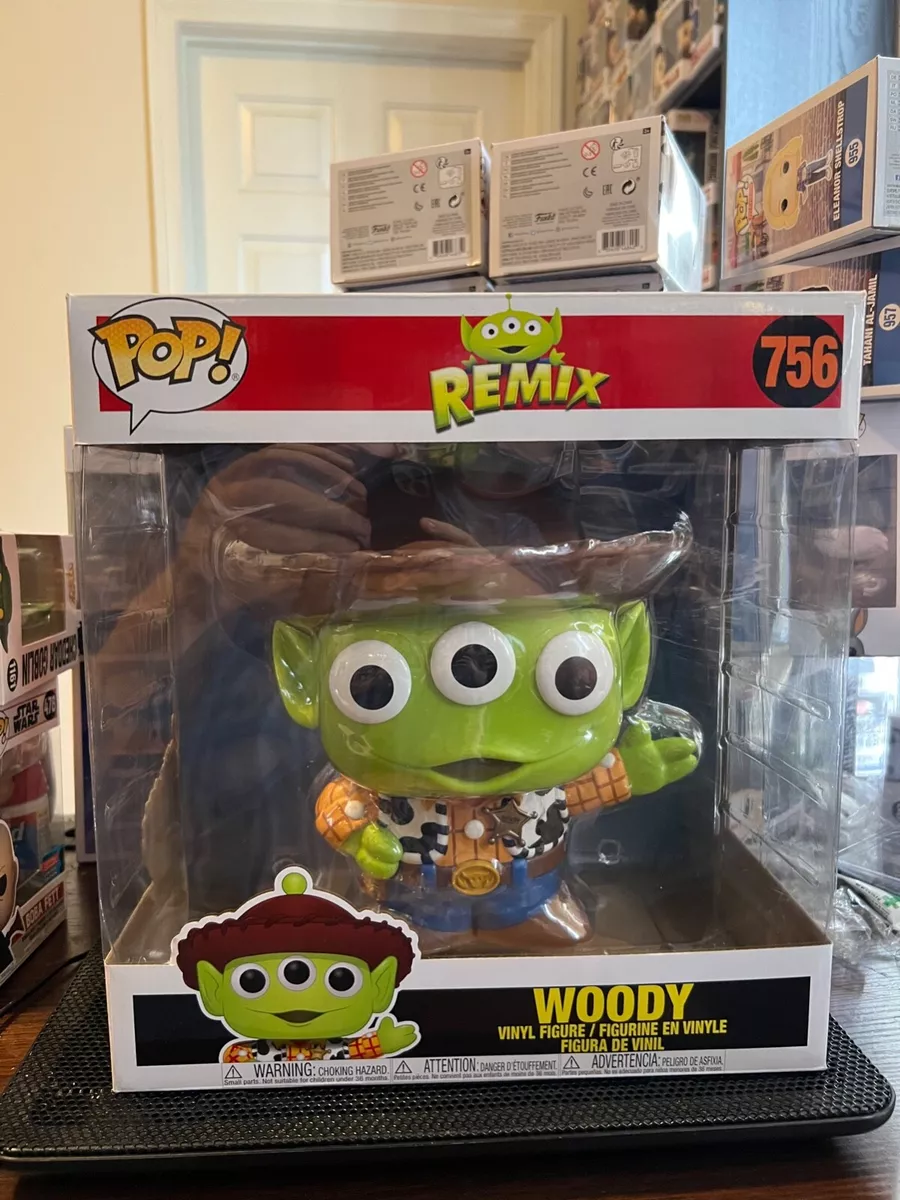 JUMBO 10 Inch Toy Story Alien as Woody Remix Disney Funko Pop