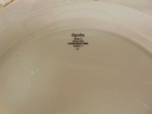 Spode ChristmaTree Center-handled 10 3/4" Tidbit Tray IOB - Picture 5 of 5