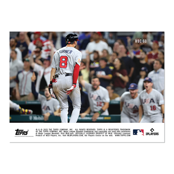 2023 TOPPS NOW WBC-60 TREA TURNER - INSTANT CLASSIC GO-AHEAD GRAND
