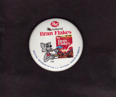 Post Cereal Bran Flakes Pin Official Sponsor of U.S. National Senior Olympics