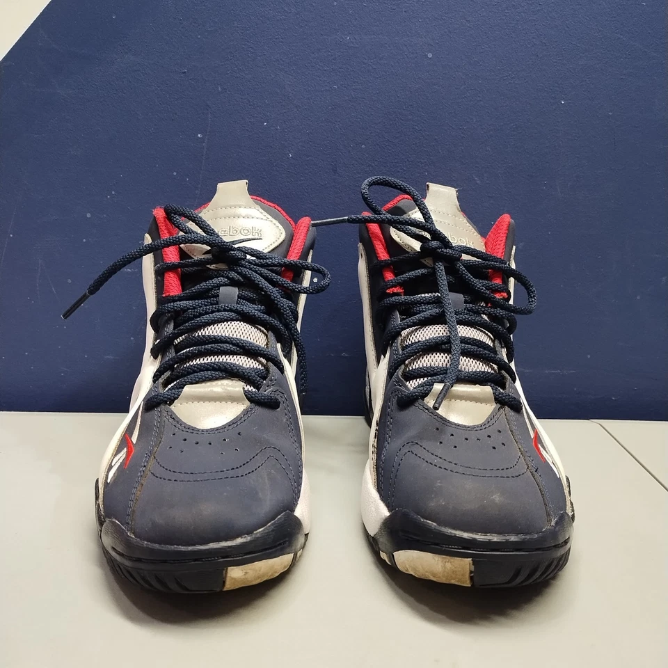Reebok Kamikaze 2 Basketball Shoes Boys Size 5.5 Navy/White/Red Lace Up FY0682 - Image 2 of 4