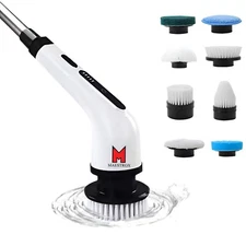 Electric Spin Scrubber 9-in-1 Cordless Cleaning Brush for Bathroom & Kitchen