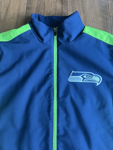 NFL Brand SEATTLE SEAHAWKS Weather Jacket Men's Size MED Embroidered Hawk Head - Picture 3 of 11