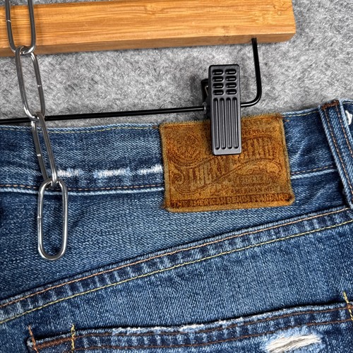 Lucky Legend Jeans Mens 36 Blue 221 Original Straight Selvedge Whiskered 36x30 - Picture 9 of 13