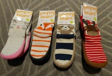 New Infant Slipper Socks Jumping Beans 6-12 mth Fox,Sloth,Cat,Dino or Deer -2780