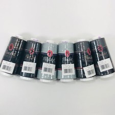Maxi Lock Serger Thread 3000yds/Cone 100 Polyester Lot of 6 - 4 Black 2 Gray