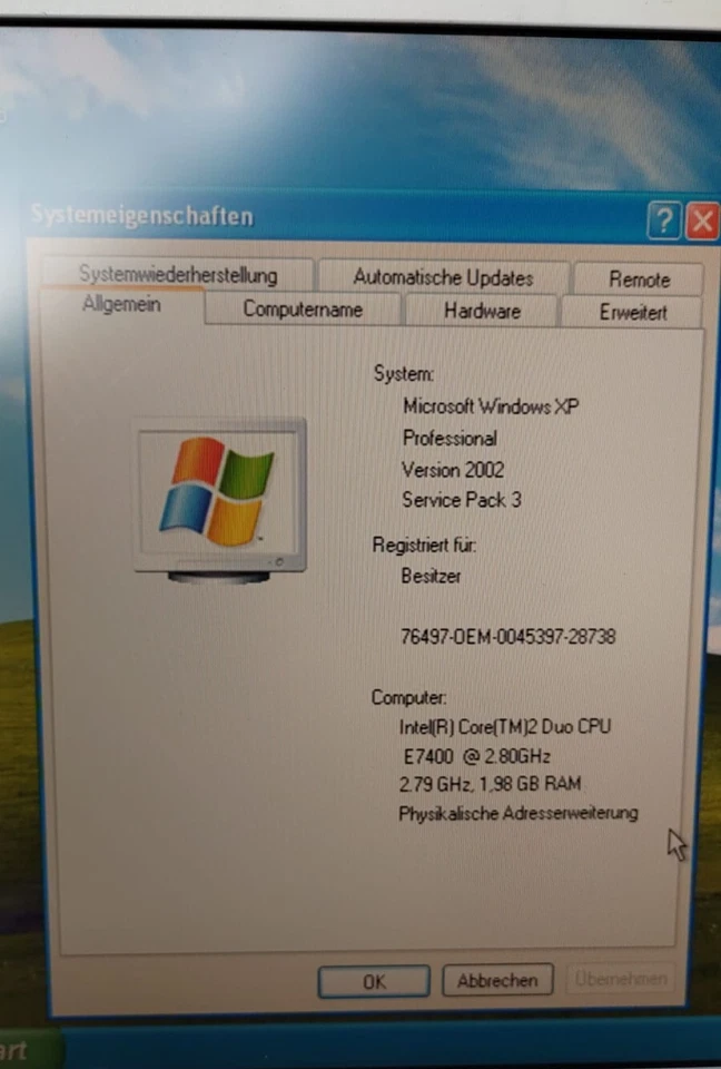 Windows XP Pro Retro PC - E7400 2.8ghz - 2GB RAM - 80GB HDD - RS232 LPT - Bild 2 von 4