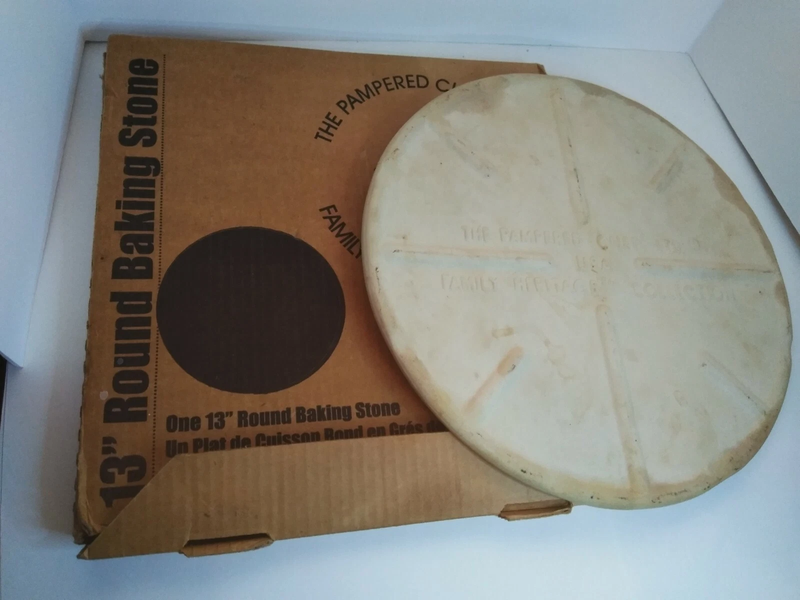 Pampered Chef 13 Inch Classic Round Baking Stone 1340 Stoneware