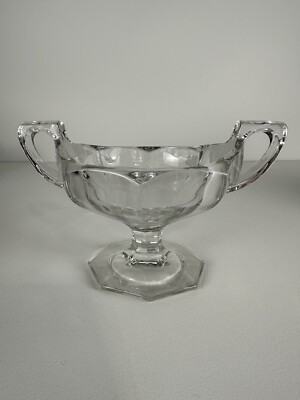 Jefferson Glass Krys-Tol Chippendale Trophy Style Bowl Open Jam/Jelly Antique