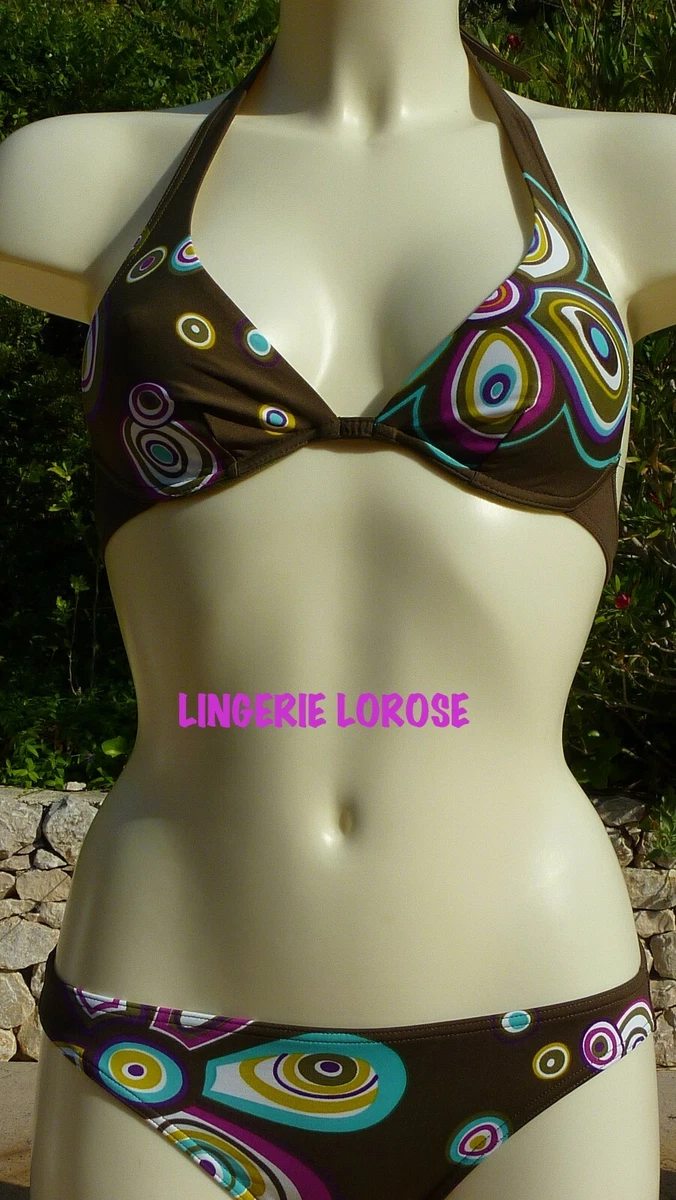 Missguided - Bas de bikini échancré avec chaîne - Jaune