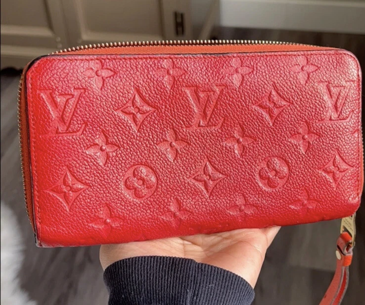 Louis Vuitton Louis Vuitton Zippy Coin Red Empreinte Leather Purse