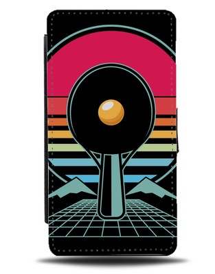 Tischtennis Paddel Flip Wallet Case Design Neon Vapourware Tischtennisschläger DM67