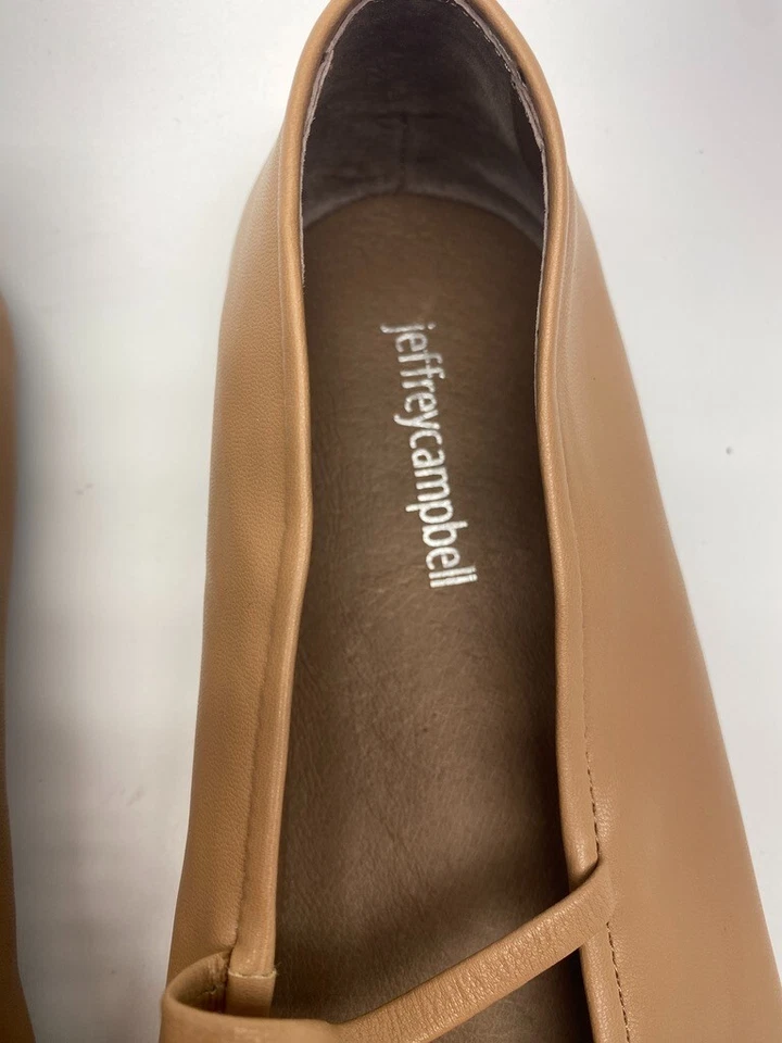 Женская кожаная танцовщица Jeffrey Campbell темно-бежевая плоская размер 10 - Изображение 3 из 4