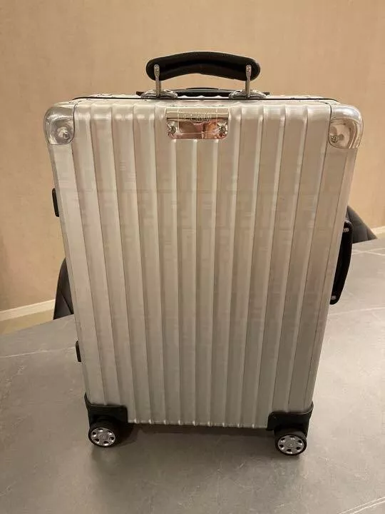 FENDI×RIMOWA Collaboration Suitcase Silver 33L Size 40×55×20cm