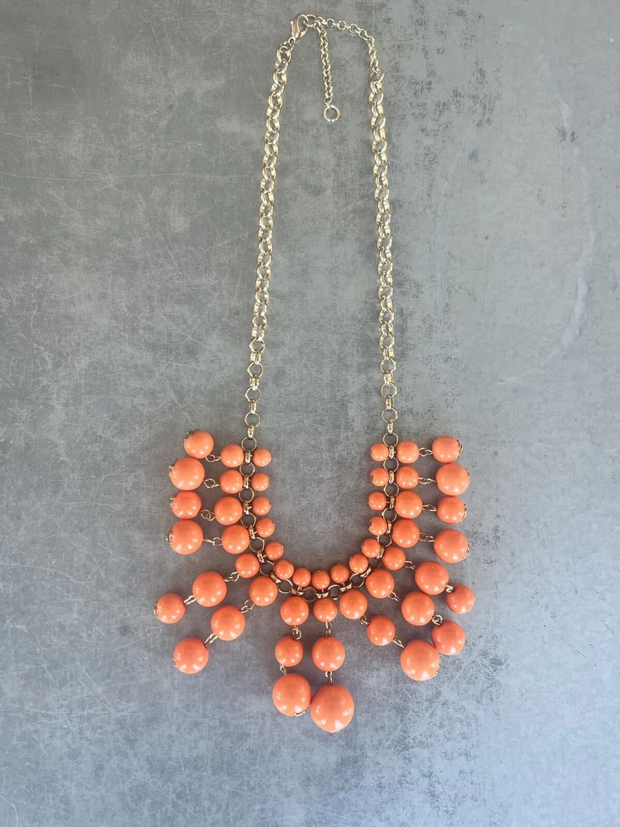 Orange statement necklace sale