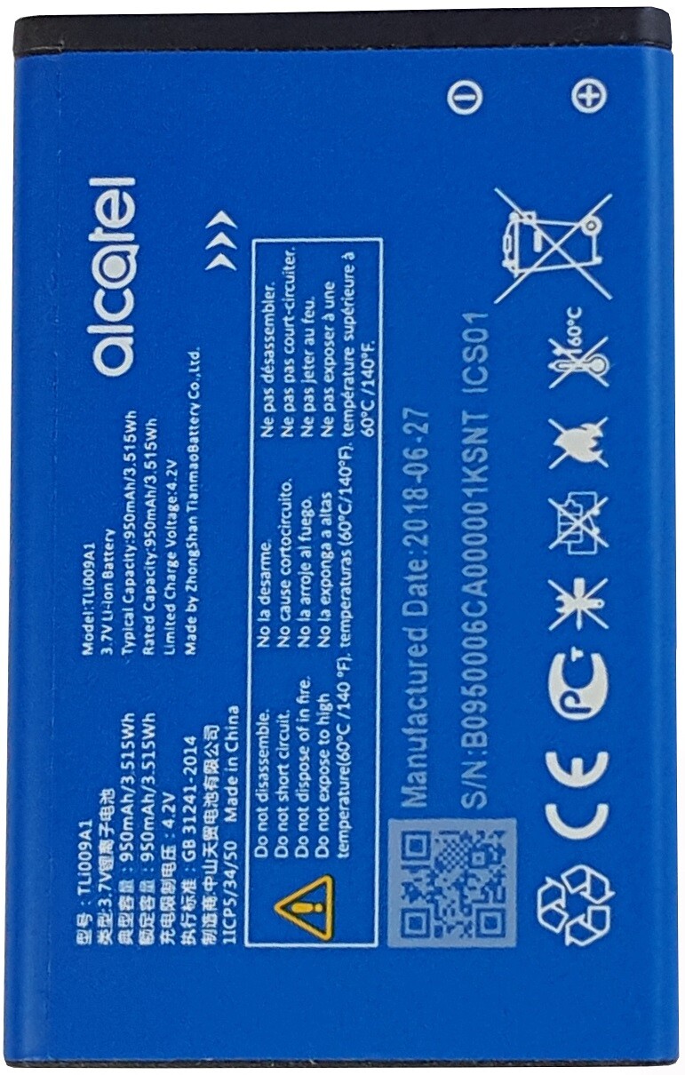 Batteria Alcatel TLi009A1 Batteria Ricambio Per Alcatel 2053 2053D 2038X - TLi009A1, 950 MAh, Blu, Nuova Originale Batteria Telefono Alcatel - Foto 9