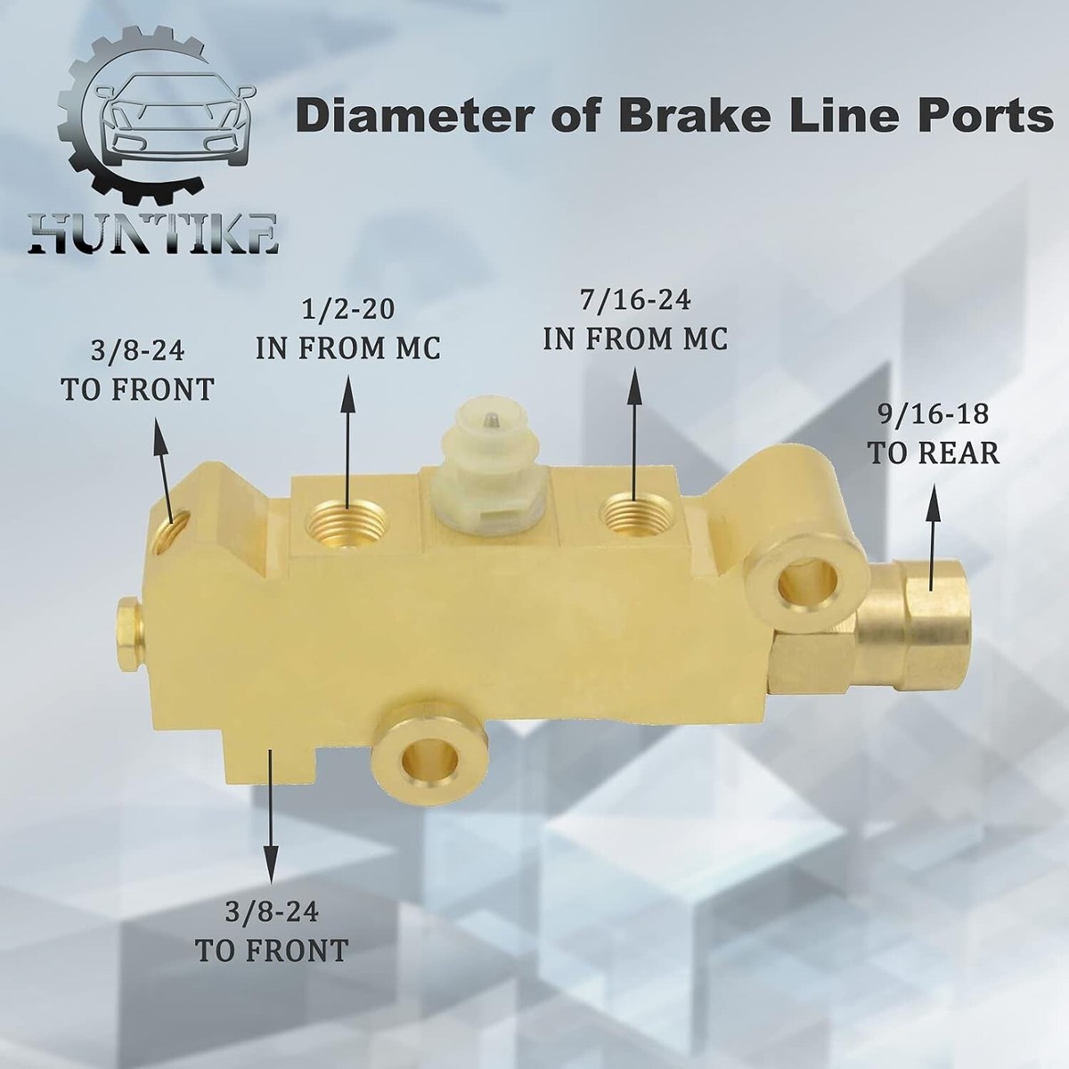 PV2 Brass Proportioning Valve /Drum Disc Front Rear Brake For PV2