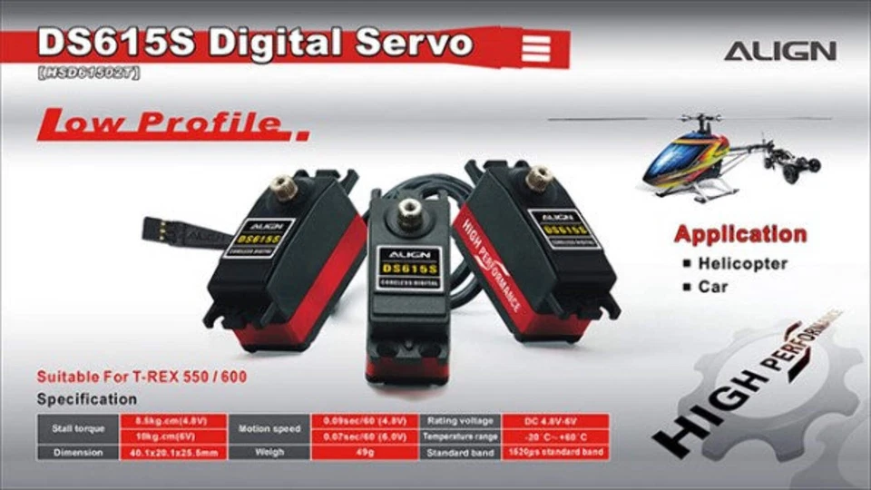 Align DS615S Digital Servo (Niedrigprofil) : HSD61502T - Bild 2 von 2