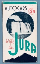 c1960 JURA MOUNTAINS vintage MAP France Switzerland GENEVA Lip Watch MONT BLANC