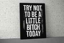 Motivational Fitness Quote Wall Art - Home Gym Decor - Large Canvas