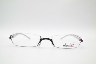 Manhattan 8228 Schwarz Transparent Halbrand Brille Brillengestell eyeglasses Neu