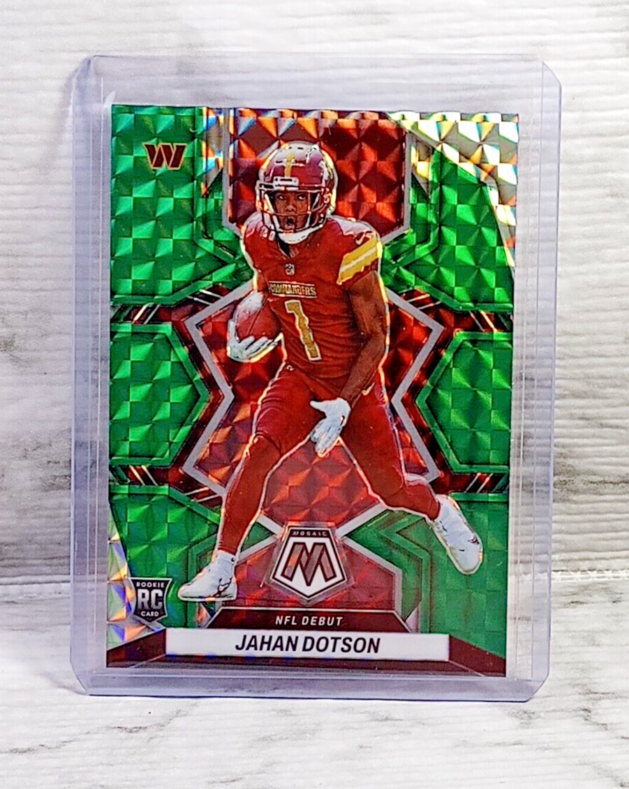 2022 Panini Mosaic #280 JAHAN DOTSON Green Mosaic Prizm RC Rookie Card!!