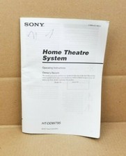 Genuine Sony HT-DDW795 Home Theatre System Operating Instructions Manual