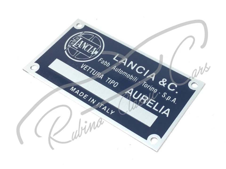 Placas compartimento motor LANCIA AURELIA B20 GT B24 - número cuadro Foto 2 de 4