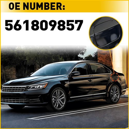 fit VW Passat 2012-2018 561809857 Black Car Fuel Door Gas Filler Lid Cover Cap - Picture 2 of 9