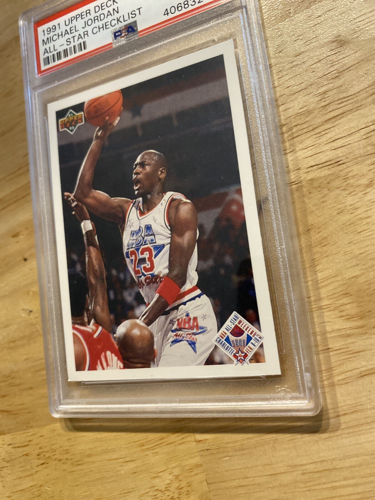 Michael Jordan PSA 6 Vintage Basketball MJ Card Upper Deck Chicago IL Bulls 1991 view 5