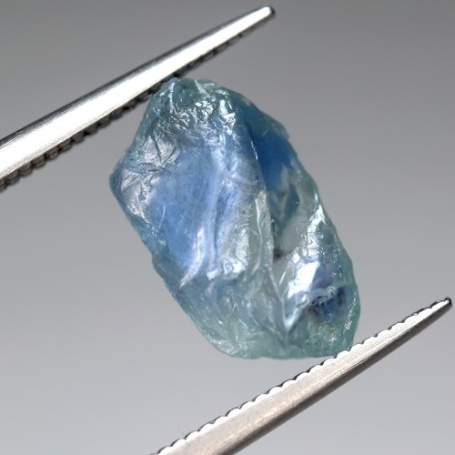 Zaffiro Geuda blu Ceylon certificato 4,38 carati naturale non riscaldato Sri Lanka grezzo - Foto 5 di 9