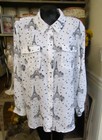 Women's Karl Lagerfeld Essentials Shirt Eiffel Tower    Plus Size 1X NWT — photo 1