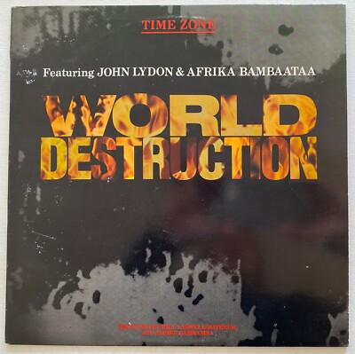 Time Zone  World Destruction 12'' Vinyl LP John Lydon  Afrika Bambaataa 1984