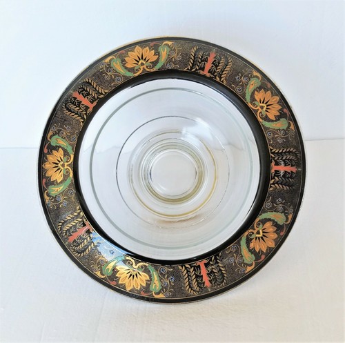 Vintage Bowl Centerpiece Chinese Asian Fruit Bowl Large Hand Painted Designs - Picture 2 of 12