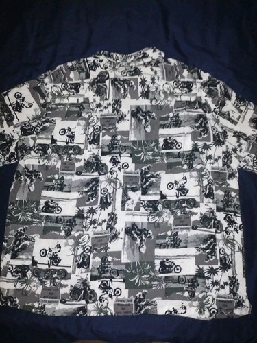 Panama Jack Button Down Shirt Men's Size 3 XL, Motorcycle Club Short Sleeve - Picture 5 of 7