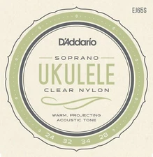 D'Addario EJ65S Pro-Arté Custom Extruded Soprano Ukulele Strings Uke