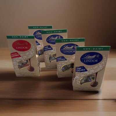 5 New Lindt Lindor Oatmilk Chocolate Truffles, Non-Dairy (2)5.1oz Bags