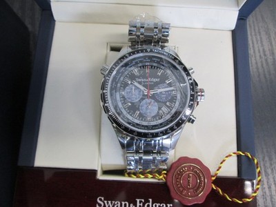 Swan and Edgar World Timer Mechanical Quartz Hybrid Men's