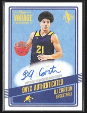 DJ Carton 2021-22 Onyx Vintage Signatures Blue Ink Auto #VADC