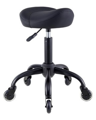 Saddle Stool with Wheels Super Silent and Smooth, Rolling Salon Stool Chair w...